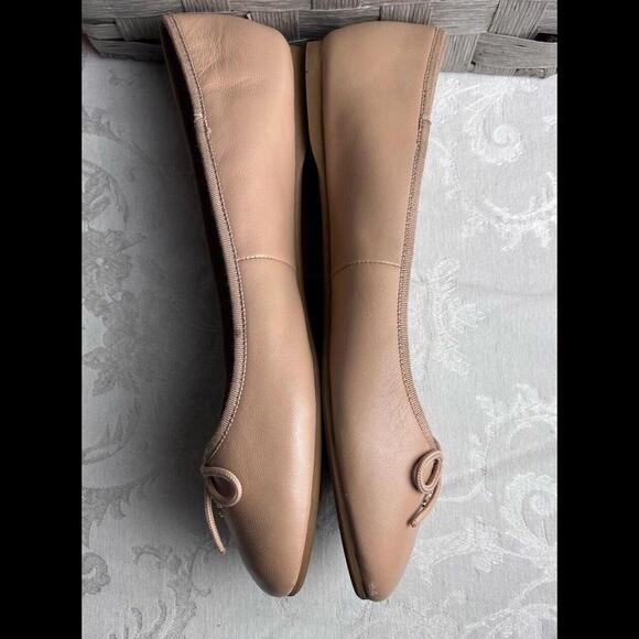 Coach Womens Shoes Size 9 Tan Leather Ballet Flats - Picture 8 of 14